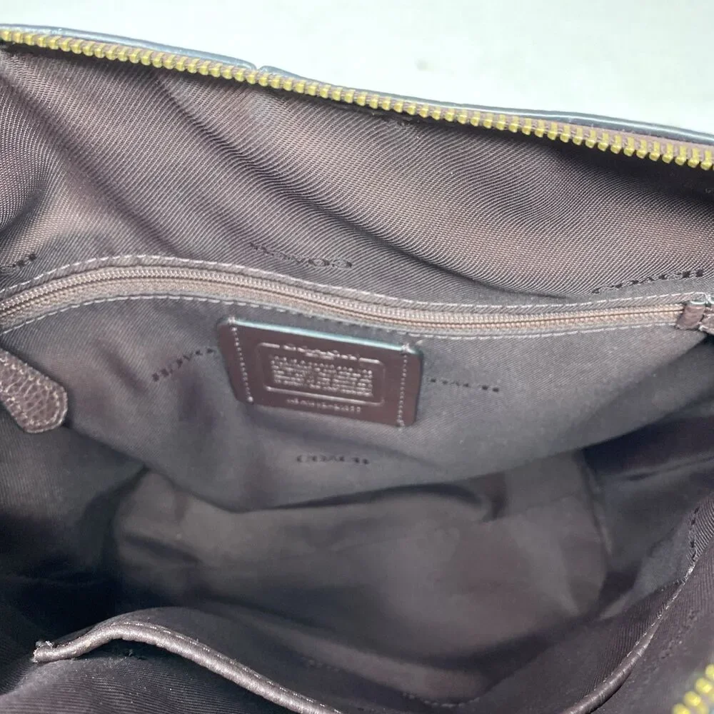 Coach  Brown Leather Crossbody Shoulder Bag Bucket Purse 21377